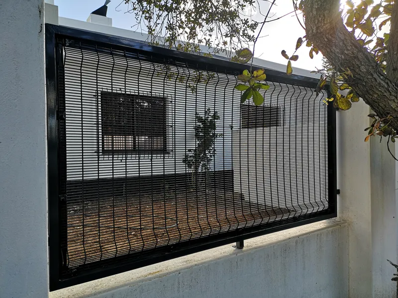 Wall-top clearview mesh panel for added security on residential boundary in Cape Town