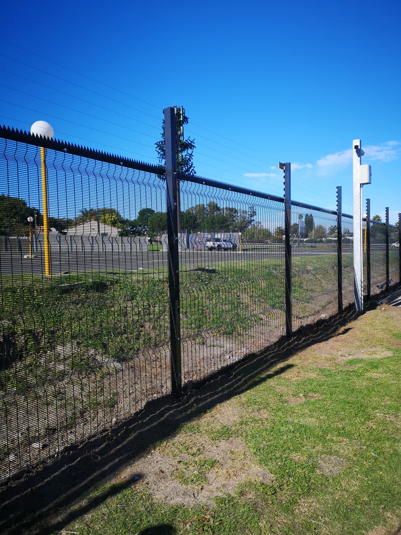 Clearview perimeter security fence with CCTV poles installed in Cape Town, Western Cape