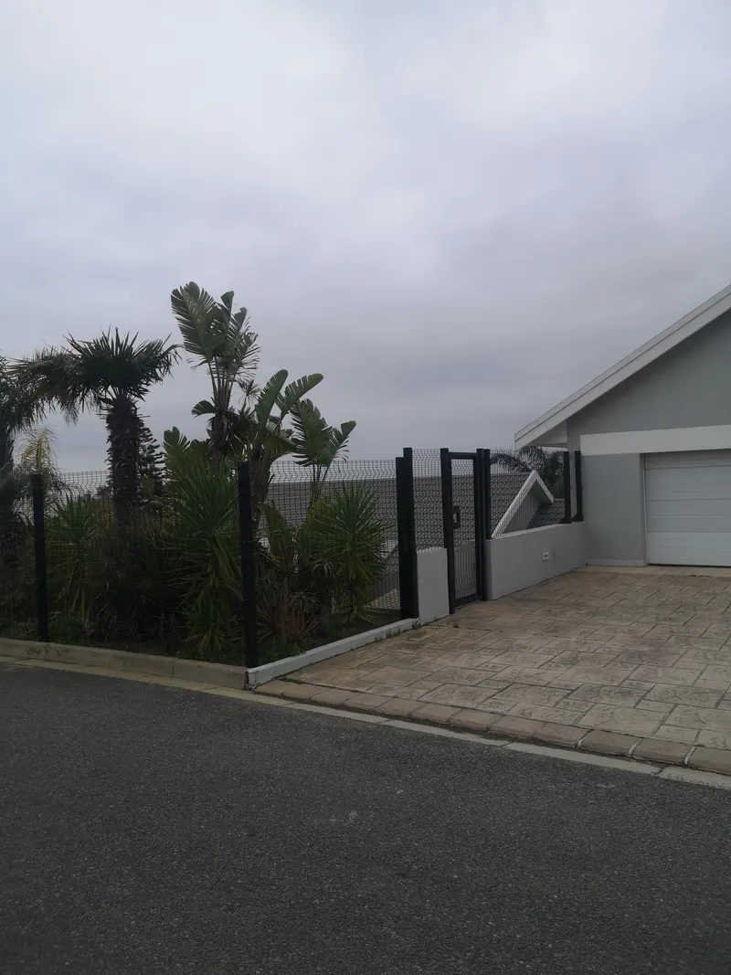 Clearview fence and driveway gate at modern suburban home in Cape Town