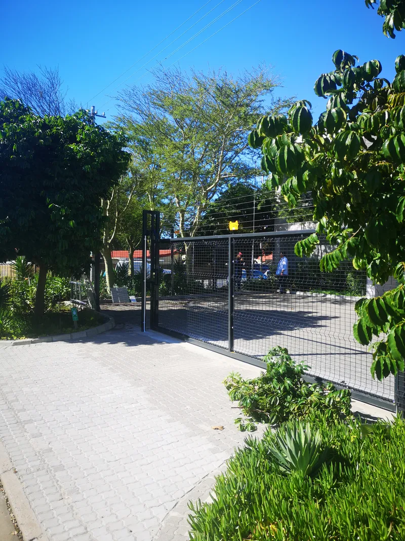 Clearview mesh sliding driveway gate at residential property in Cape Town Western Cape