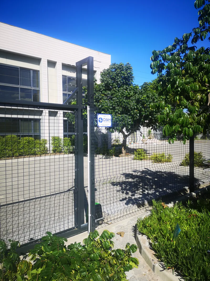 D&H Fencing clearview pedestrian gate at commercial property in Cape Town, Western Cape