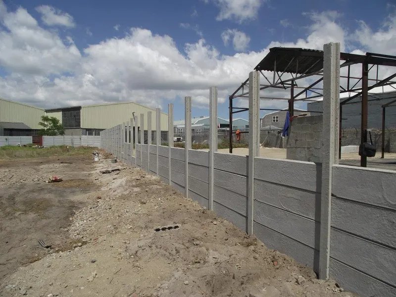 Concrete Palisade installation in Cape Flats, Cape Town