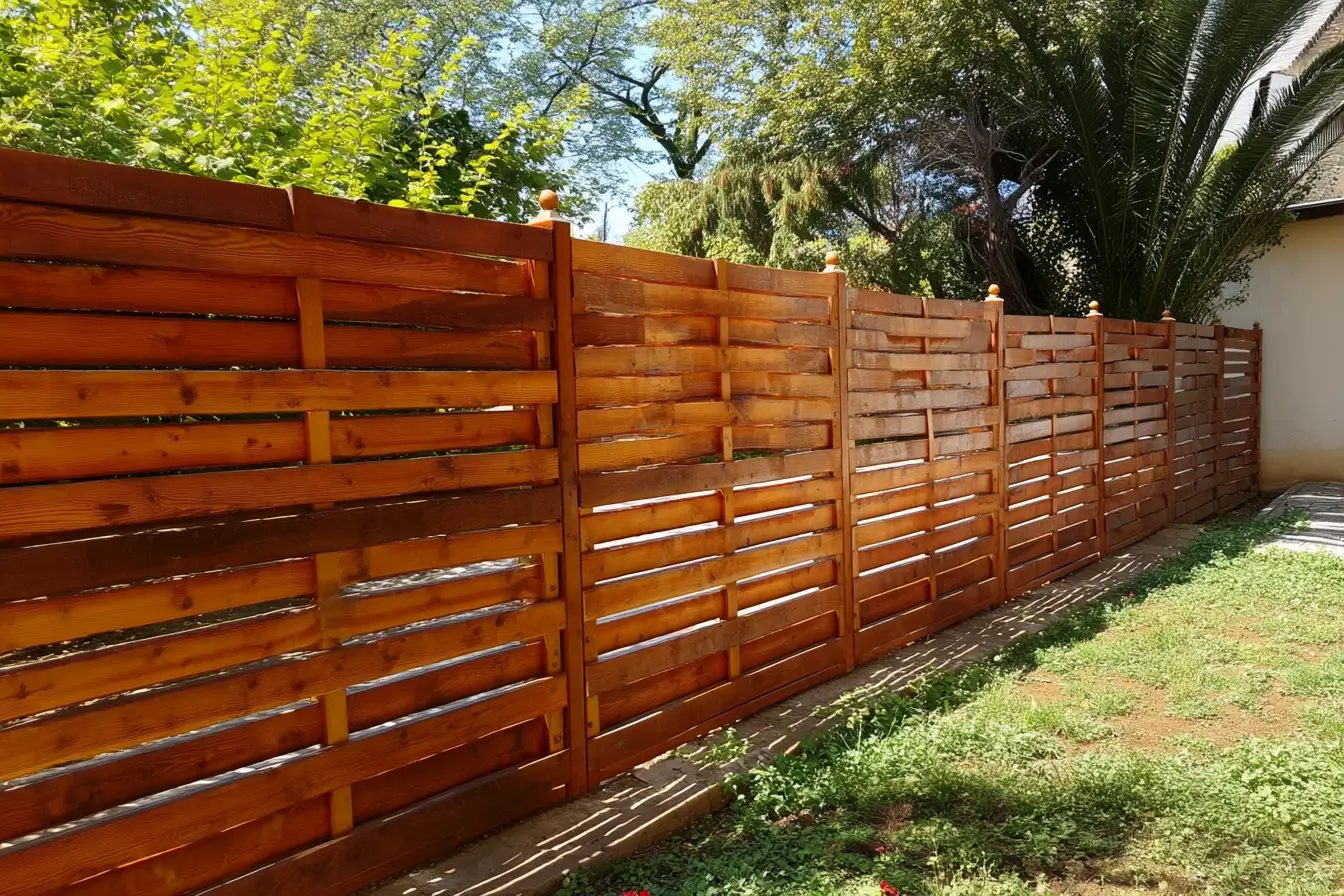 Natural wooden fence installation showing aesthetic appeal for low-security properties